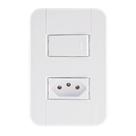 Conjunto 4x2 Com 1 Interruptor Simples 10 A 250 V E 1 Tomada 2p+t 10 A 250 V Tablet Bran
