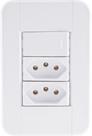 Conjunto 4x2 com 1 Interruptor Simples 10 A 250 V e 2 Tomadas 2P+T 10 A 250 V Tramontina Tablet Bran