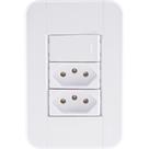 Conjunto 4x2 Com 1 Interruptor Simples 10 A 250 V E 2 Tomadas 2p+t 20 A 250 V Tablet Bran