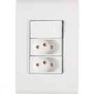 Conjunto 4x2 com 1 Interruptor Simples 10 A 250 V e 2 Tomadas 2P+T 20 A 250 V Tramontina Liz Branco
