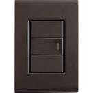 Conjunto 4x2 Com 1 Interruptor Simples 10 A 250 V Tramontina Liz Grafite Tramontina