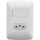Conjunto 4x2 Com 1 Interruptor Simples E 1 Tomada 2p+T 10a Tramontina Aria