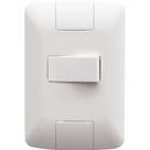 Conjunto 4x2 com 1 Interruptor Simples Horizontal Tramontina Aria 6 A 250 V Branco