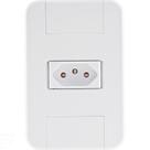 Conjunto 4x2 Com 1 Tomada 2p+t 10 A 250 V Tramontina Tablet Branco Tramontina