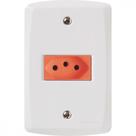 Conjunto 4x2 com 1 Tomada 2P+T 20 A 250 V Tramontina Lux2 Vermelho e Branco
