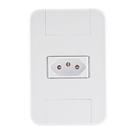 Conjunto 4x2 Com 1 Tomada 2p+t 20 A 250 V Tramontina Tablet Branco Tramontina