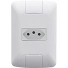 Conjunto 4x2 Com 1 Tomada 2p+t Tramontina Aria 10 A 250 V Branco Tramontina