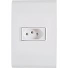 Conjunto 4x2 Com 1 Tomada 2p+t Tramontina Liz 10 A 250 V Branco Tramontina Conjunto 4x2 Com 1 Tomada 2p+t Tramontina Liz 10 A 250 V Branco Tramontina