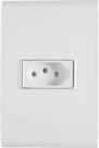 Conjunto 4x2 com 1 Tomada 2P+T Tramontina Liz 10 A 250 V Branco