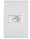 Conjunto 4x2 com 1 Tomada 2P+T Tramontina Liz 10 A 250 V Branco