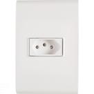 Conjunto 4x2 com 1 Tomada 2P+T Tramontina Liz 20 A 250 V Branco