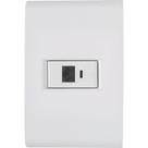 Conjunto 4x2 Com 1 Tomada Rj45 Cat. 6 Tramontina Liz Branco Tramontina