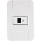 Conjunto 4x2 Com 1 Tomada Rj45 Cat. 6 Tramontina Tablet Branco Tramontina