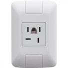 Conjunto 4x2 com 1 Tomada Telefone 4P e RJ11 Tramontina Aria Branco