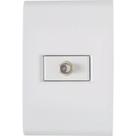 Conjunto 4x2 Com 1 Tomada Tv/sat Coaxial Tramontina Liz Branco Tramontina