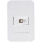 Conjunto 4x2 com 1 Tomada TV/SAT Coaxial Tramontina Tablet Branco