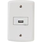 Conjunto 4x2 com 1 Tomada Usb 1,5 a Bivolt Lux2 Branco - Tramontina