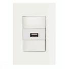 Conjunto 4x2 com 1 Tomada USB 1,5 A Bivolt Tramontina Giz Branco Conjunto 4x2 com 1 Tomada USB 1,5 A Bivolt Tramontina Giz Branco