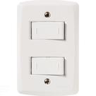 Conjunto 4x2 Com 2 Interruptores Paralelos 10 A 250 V Tramontina Lux2 Branco Tramontina