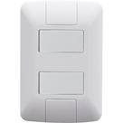 Conjunto 4x2 com 2 Interruptores Paralelos de 6 Ampères e 250 Volts Aria Branco - 57241041 - TRAMONTINA
