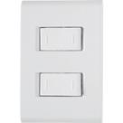 Conjunto 4x2 Com 2 Interruptores Paralelos Tramontina Liz 10 A 250 V Branco Tramontina
