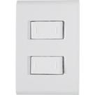 Conjunto 4x2 com 2 Interruptores Paralelos Tramontina Liz 10 A 250 V Branco Conjunto 4x2 com 2 Interruptores Paralelos Tramontina Liz 10 A 250 V Branco