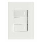 Conjunto 4x2 com 2 Interruptores Simples 10 a 250 V Giz Branco - Tramontina