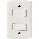 Conjunto 4x2 Com 2 Interruptores Simples 10 A 250 V Tramontina Lux2 Branco Tramontina Conjunto 4x2 Com 2 Interruptores Simples 10 A 250 V Tramontina Lux2 Branco Tramontina