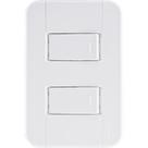 Conjunto 4x2 com 2 Interruptores Simples 10 A 250 V Tramontina Tablet Branco
