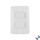 Conjunto 4x2 com 2 Interruptores Simples 6 A 250 V Tramontina Aria Branco Cor:Branco