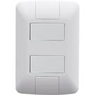 Conjunto 4x2 Com 2 Interruptores Simples De 6 Ampères E 250 Volts Aria Branco - 57241040 - Tramontina