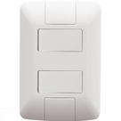 Conjunto 4x2 Com 2 Interruptores Simples Tramontina Aria 6 A 250 V Branco Tramontina