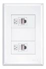 Conjunto 4x2 Com 2 Módulo Rj45 Cat5e de Rede Informática Evidence - Fame