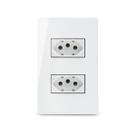 Conjunto 4x2 com 2 Tomadas 20A Branco Infiniti Margirius