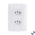 Conjunto 4x2 com 2 Tomadas 2P+T 10 A 250 V Tramontina Aria Branco Cor:Branco