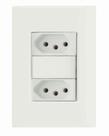 Conjunto 4x2 com 2 Tomadas 2P+T 10 A 250 V Tramontina Giz Branco Conjunto 4x2 com 2 Tomadas 2P+T 10 A 250 V Tramontina Giz Branco