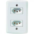 Conjunto 4x2 com 2 Tomadas 2P+T 10 A 250 V Tramontina Lux2 Branco