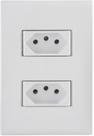 Conjunto 4x2 Com 2 Tomadas 2p+T 10a 250v Tramontina Liz Branco Conjunto 4x2 Com 2 Tomadas 2p+T 10a 250v Tramontina Liz Branco