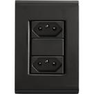 Conjunto 4x2 Com 2 Tomadas 2p T 20 A 250 V Tramontina Liz Grafite
