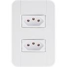 Conjunto 4x2 Com 2 Tomadas 2p+t 20 A 250 V Tramontina Tablet Branco Tramontina