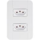 Conjunto 4x2 com 2 Tomadas 2P+T 20 A 250 V Tramontina Tablet Branco