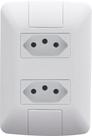 Conjunto 4x2 com 2 Tomadas 2P+T Tramontina Aria 20 A 250 V Branco