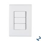 Conjunto 4x2 com 3 Interruptores Simples 10 A 250 V Tramontina Liz Branco Cor:Branco
