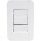 Conjunto 4x2 com 3 Interruptores Simples 10 A 250 V Tramontina Tablet Branco Conjunto 4x2 com 3 Interruptores Simples 10 A 250 V Tramontina Tablet Branco