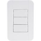 Conjunto 4x2 com 3 Interruptores Simples 10 A 250 V Tramontina Tablet Branco