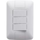 Conjunto 4x2 Com 3 Interruptores Simples 6a/250v Tramontina Aria
