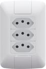 Conjunto 4x2 com 3 Tomadas 2P+T 10 A 250 V Tramontina Aria Branco