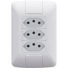 Conjunto 4x2 Com 3 Tomadas 2p+t 20 A 250 V Tramontina Aria Branco Tramontina