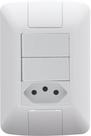 Conjunto 4x2 con 2 Interruptores Sencillos 6 A 250 V y 1 Tomacorriente 2P+T 20 A 250 V Tramontina A