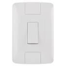 Conjunto 4x2 Espelho Simples + Interruptor 6A 250V Branco 57241001 Tramontina